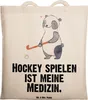 Mr. & Mrs. Panda Shopping Tasche Panda Hockey spielen - Produktbild-Vorschau 1