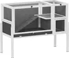 Gabbia per conigli PawHut trasformabile in gabbia in legno Anteprima dell’immagine prodotto 1
