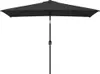 A black rectangular patio umbrella is shown against a white background. Anteprima dell’immagine prodotto