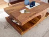 FineBuy Table basse en bois massif de Sheesham 120 cm - Voir les images du produit 3