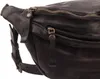 A close-up view of a black leather belt bag. Produktbild-Vorschau