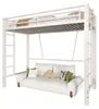 Hochbett 90 x 200 cm aus Metall mit Doppelleiter und Produktbild-Vorschau 5