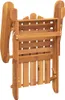 A folded wooden Adirondack chair with a footrest. Podgląd zdjęcia produktu