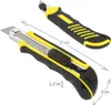 com-four® 2x Cuttermesser mit Ersatzklingen - Teppichmesser Produktbild-Vorschau 2