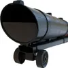 A close-up, low-angle shot of a black leaf blower/vacuum on a white background. Produktbild-Vorschau