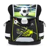 A black school backpack with a soccer theme. Podgląd zdjęcia produktu
