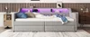 Schlafsofa 90x200 Beige Grau – LED-Umgebungslicht, Produktbild-Vorschau 14