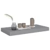 A gray floating shelf with decorative items on it. Produktbild-Vorschau
