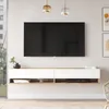 Fernsehtisch 'Laitila' 180x31,5x29,5 cm Eiche rustikal/Weiß Produktbild-Vorschau 4