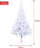 XINZI 240cm Künstlicher Weihnachtsbaum Weiß PVC – Schwer Produktbild-Vorschau 2