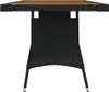 vidaXL Záhradný stôl čierny 160x70x72cm Poly ratan a Náhľad obrázku produktu 2