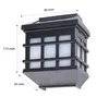 A black solar wall light with dimensions indicated by measurement lines and text. Podgląd zdjęcia produktu