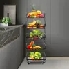 Panier à fruits et légumes - Chariot à 5 étages - Roulettes Voir les images du produit 5