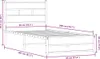 vidaXL Kovová postel bez matrace, kouřový dub 90x200 cm Náhled obrázku produktu 8