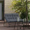 vidaXL Meble ogrodowe z poduszkami czarne 110 x 80 x 71 cm Podgląd zdjęcia produktu 3