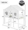 Flieks Etagenbett 90x200cm mit Tür & Fenster, Kinderbett Produktbild-Vorschau 7