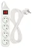 Prodlužovací kabel 5 m / 4 zásuvky / s vypínačem / bílý / PVC / 1,5 mm2 Productafbeelding-voorbeeld