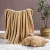 Coperta Beige Morbido Copriletto Microfibra Divano Coperta Anteprima dell’immagine prodotto 7