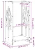 vidaXL Stojan na palivové drevo biely 40x30x80 cm Oceľ Náhľad obrázku produktu 8