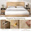 COSTWAY Set van 2 nachtkastjes van polyrotan, nachtkastjes Productafbeelding-voorbeeld 6