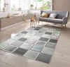 Designer Kurzflor mit Karomuster in Lila Blau Grün Grau Produktbild-Vorschau 1