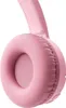 A close-up shot of a pink headphone earcup and headband. Produktbild-Vorschau