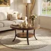 Table d'appoint ronde en bois massif de 80 cm de diamètre, Voir les images du produit 5