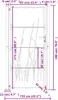 A diagram showing the dimensions of a garden gate. Produktbild-Vorschau