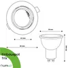 LUMILED Zestaw reflektorów wpuszczanych LED GU10 6W 4000K Podgląd zdjęcia produktu 8