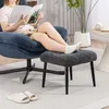 HOMCOM Sitzhocker Hocker mit weichem Sitzkissen Stahlbeinen Produktbild-Vorschau 2