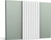 A 3D wall panel with vertical grooves, flanked by two plain green panels. Náhľad obrázku produktu