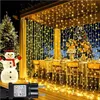 3x3M Lichtervorhang Innen Deko Weihnachten LED Lichterkette Produktbild-Vorschau 2