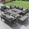 STILVORA Gartensofa L-Form für 8 Personen mit robustem Produktbild-Vorschau 1