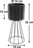 DanDiBo Blumenhocker Metall Schwarz 32 cm Blumenständer Produktbild-Vorschau 2