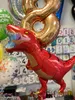 Dinosaurier-Folienballon, rot, 36 Zoll, 1 Stk. Produktbild-Vorschau 1