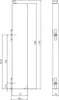 Technical drawing of a door opener with dimensions. Produktbild-Vorschau