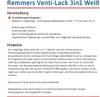 Remmers Venti-Lack 3v1 bílá (RAL 9016), 5 litrů, alkydový Náhled obrázku produktu 6