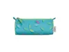 A turquoise pencil case with a leaf pattern against a white background. Anteprima dell’immagine prodotto