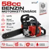 Bituxx Benzin Kettensäge 58ccm, orange, MS-12226 Produktbild-Vorschau 2