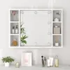vidaXL Zrcadlová skříňka s LED diodami bílá 76x15x55 cm - Náhled obrázku produktu 6