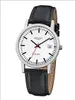 Regent Damen Herren-Armbanduhr Mineralglas Quarz Leder Produktbild-Vorschau 3