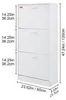 VEVOR Schuhschrank Schmal, Schuhregal Weiß, 600 x 237 x Produktbild-Vorschau 7