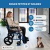 Invalidný vozík skladací Dva brzdové systémy Sedadlo 46 cm Náhľad obrázku produktu 8