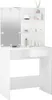 A white vanity table with a mirror and shelves. Náhľad obrázku produktu