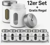 Gewürzstreuer Set Gewürzregal Pfeffer Salz Gewürz Streuer Produktbild-Vorschau 1