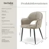 tectake® Armlehnstuhl Sachel in Samtoptik, gepolstert 57 x Produktbild-Vorschau 5
