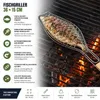 3er Set Fischbräter Fischkorb Grill 36x15 cm Fischgriller Produktbild-Vorschau 2