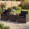COSTWAY Gartenmöbel Set Polyrattan, 3-tlg. Balkonmöbel Set Produktbild-Vorschau 8
