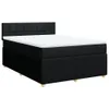Boxspringbett mit Matratze Schwarz 140x190 cm Stoff Produktbild-Vorschau 1