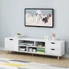 TV-Schrank für Fernseher, weiße Kommode 140 cm Produktbild-Vorschau 2